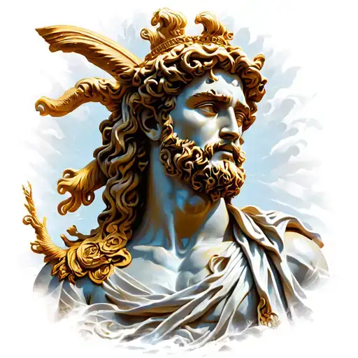 greek god poseidon tattoo design idea