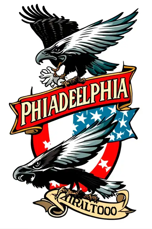 Philadelphia eagles tattoo design idea