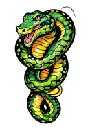 Snake tattoo design idea