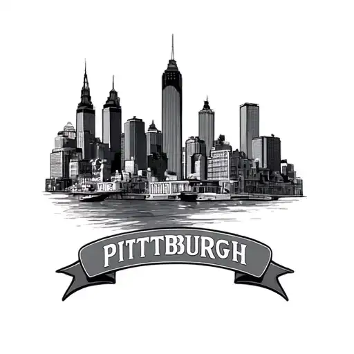 Pittsburgh Skyline tattoo design idea