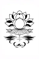 lotus moon phases tattoo design idea