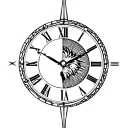 Tattoos Personalize representative Astro Lion sign: August 17, 2024 and Aquarius: January 24 2022 with a clock tattoo design idea