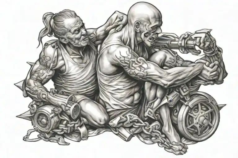 NEVER FOLD NEVER BACK DOWN tattoo design idea