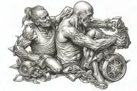 NEVER FOLD NEVER BACK DOWN tattoo design idea