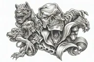 NEVER FOLD NEVER BACK DOWN tattoo design idea
