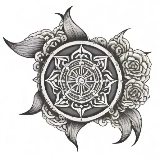 Dharma Wheel tattoo design idea