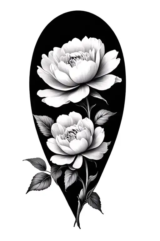 floral sleeve peony magnolia feminine tattoo design idea