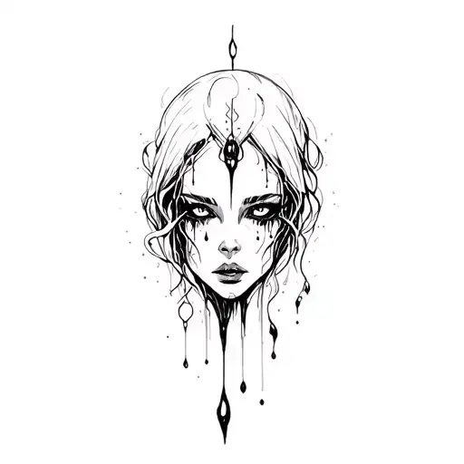 tears ricochet tattoo design idea