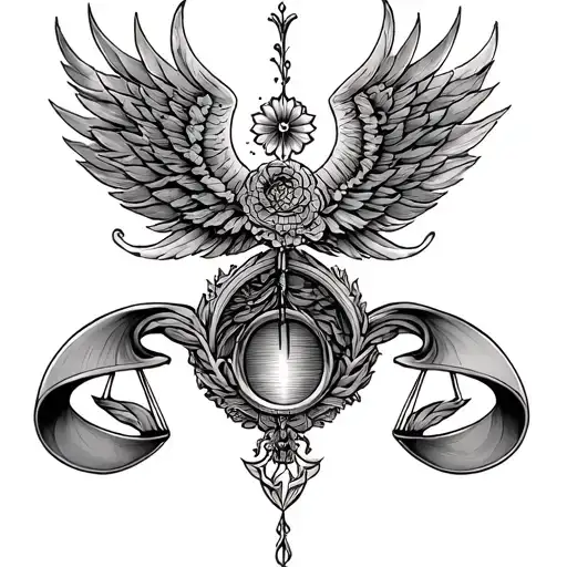 Gemini And Libra tattoo design idea