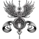 Gemini And Libra tattoo design idea