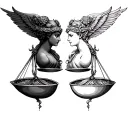 Gemini And Libra tattoo design idea