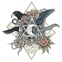 Snake Roses Pyramid Trees Roses Crows Moons Stars Waterfalls eyeball wheelchair cross yinyang snake rose tattoo design idea