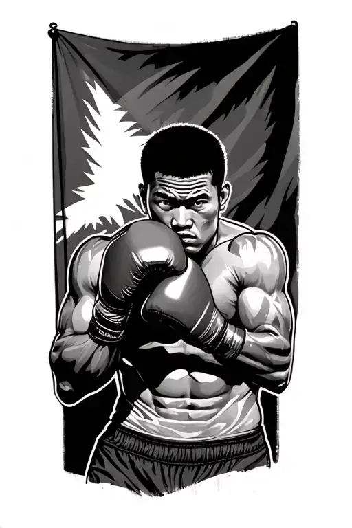 a picture of manny pacioue boxing filipino flag tattoo design idea