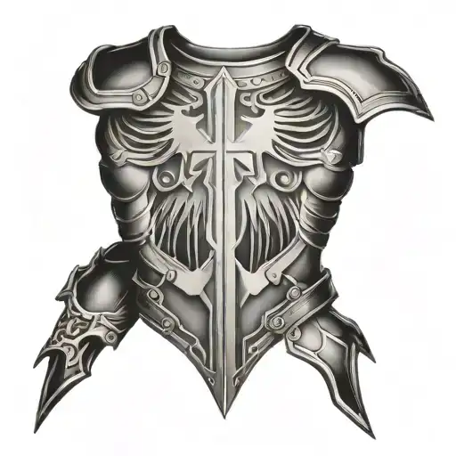 chest and shoulder armor of god tattoo tattoo design idea