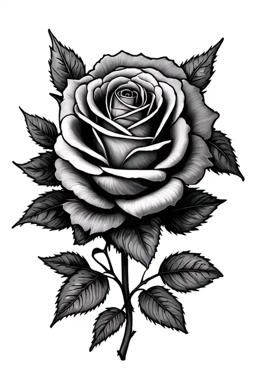 roses , 🃏  , punchy , field flowers , leaves tattoo design idea