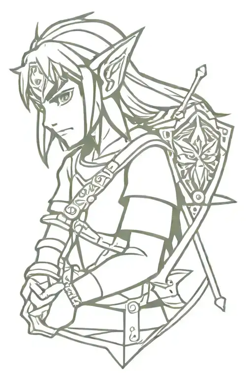 link Zelda tattoo design idea