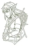 link Zelda tattoo design idea