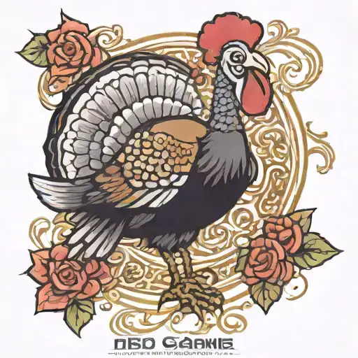 turkey playing pc gamer tattoo design idea
