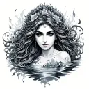 Water Goddess tattoo design idea