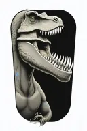 dino cartoon tattoo design idea