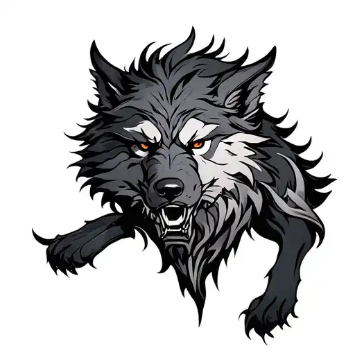 Fenrir tattoo design idea