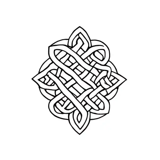 father daughter Celtic knot with repeat dhara knot design tattoo design idea