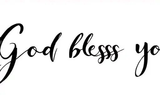 "God bless you" tattoo design idea