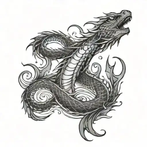Sea Serpent tattoo design idea