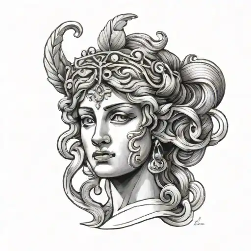 Greek goddess Juno tattoo design idea