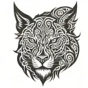 half Taurus and half shadow wolf face full fill a face  tattoo design idea