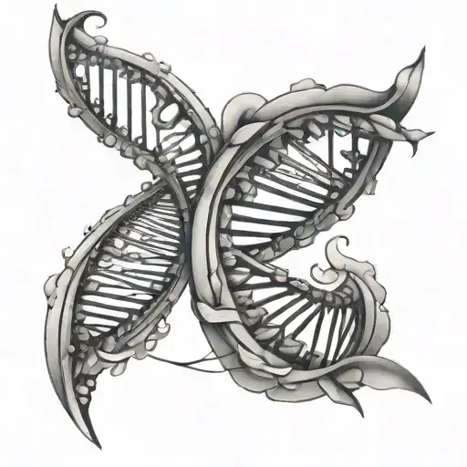 DNA double helix tattoo design idea
