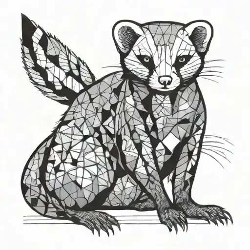 The ferret stand tall and wait tattoo design idea