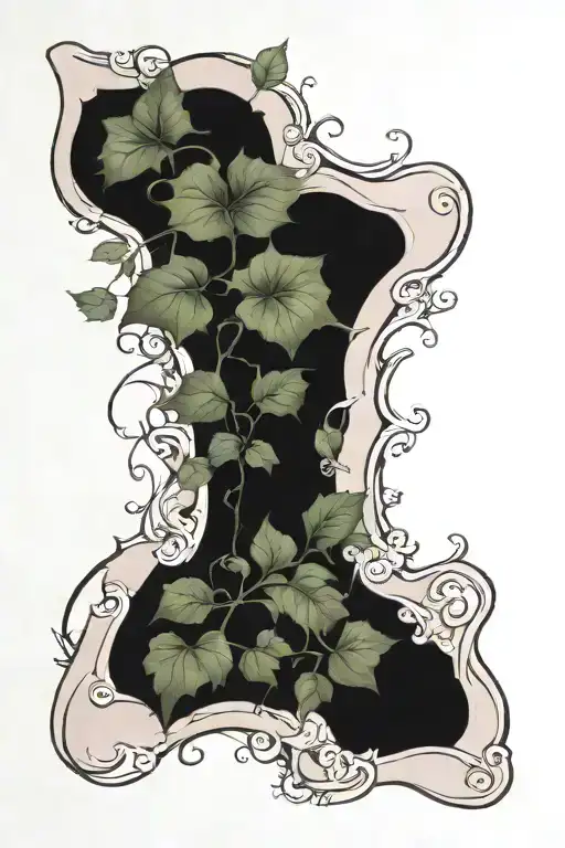 climbing ivy vines tattoo design idea