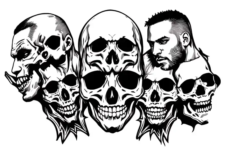 Randy Orton skull tattoo tattoo design idea