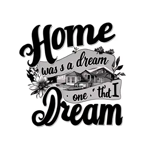 "Home was a dream one that I’d "  Morgan Wallen home was a dream tattoo design idea