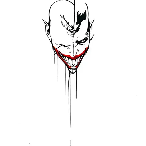 joker dc comics Gotham tattoo design idea