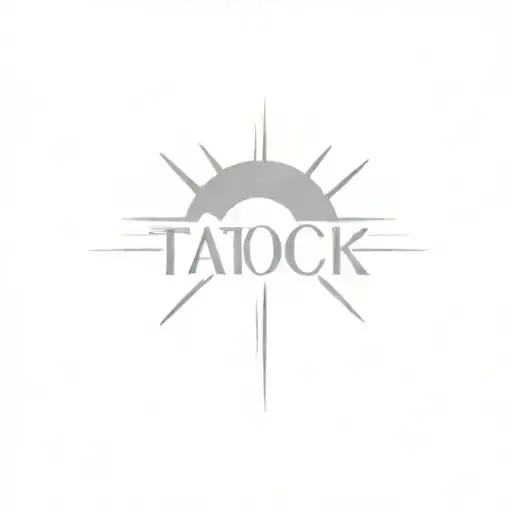 Sun rays with clouds surrounding words tattoo design idea