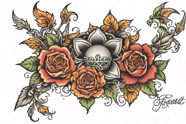 respect the past create the future words tattoo design idea