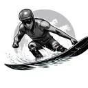 wakeboard tattoo design idea