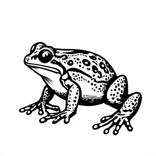 Puertoriquen cooking frog tattoo design idea