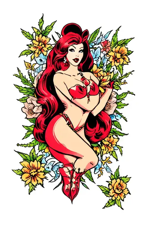 jessica rabbit tattoo design idea
