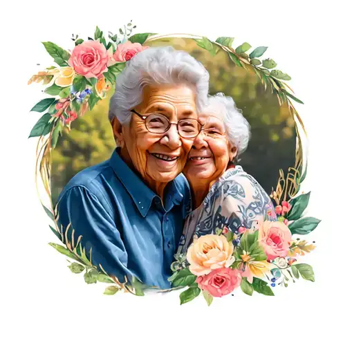 Grandma Memorial for grandson tattoo design idea