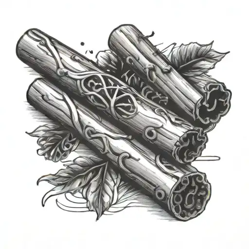 Cinnamon Stick tattoo design idea