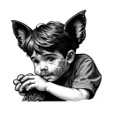 Child Dad tattoo design idea