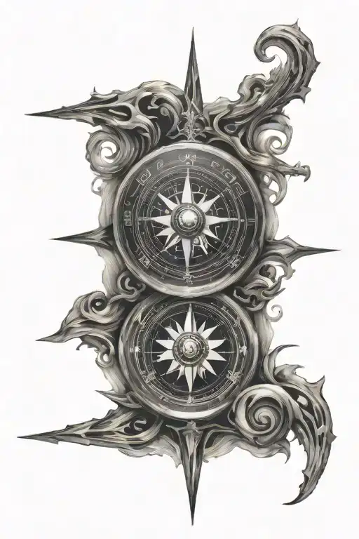 Norse compass design sayin kill your masters tattoo design idea