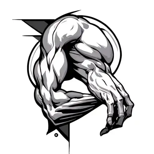 On Triceps tattoo design idea