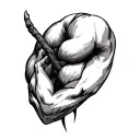 On Triceps tattoo design idea