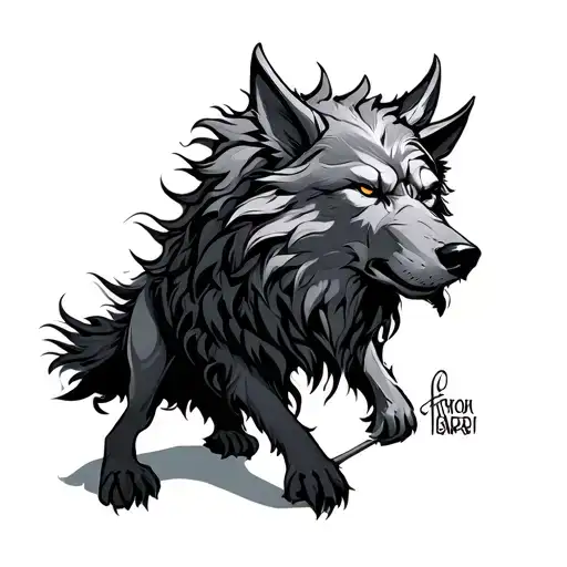 Fenrir tattoo design idea