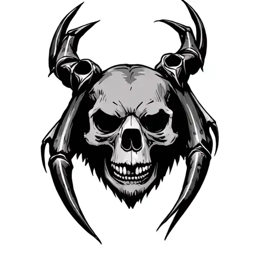 Bear Claw with a skull inside tattoo design idea