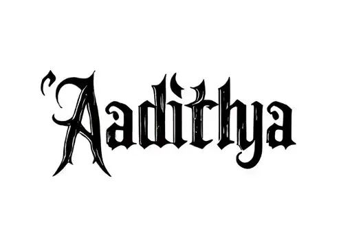 "Aaditya" tattoo design idea
